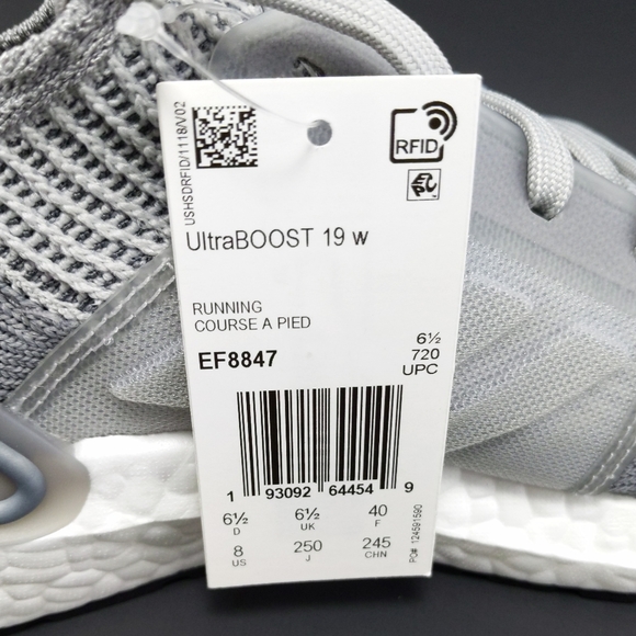 Adidas Women's Ultra Boost 19 - Grey- NEW IN BOX S - Picture 7 of 7